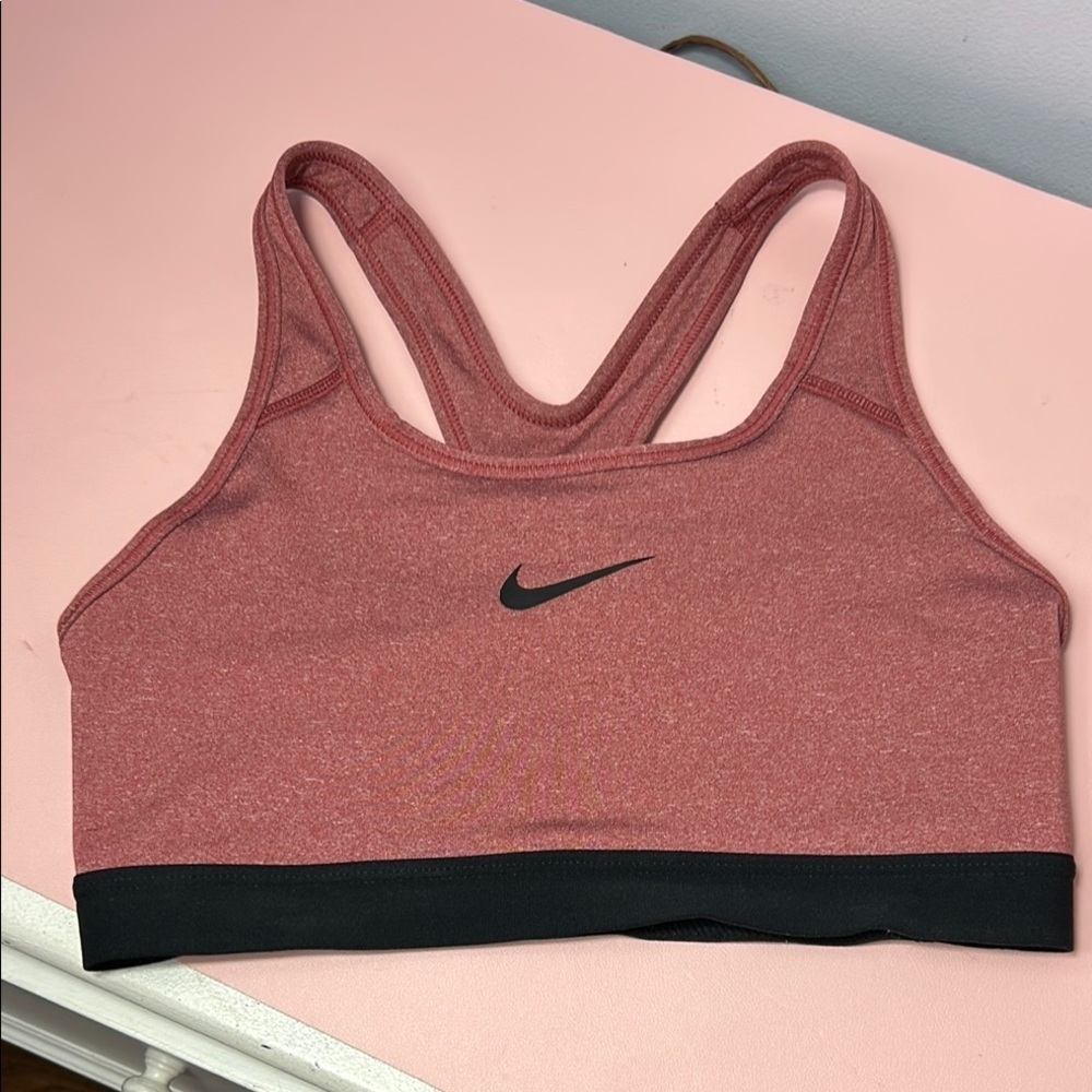 Nike Sports Bra Racerback Redish Pink Black